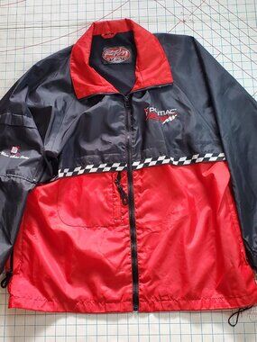 Pontiac RPM Racing Car Dealership Windbreaker Jacket Men's Large Vintage Zip